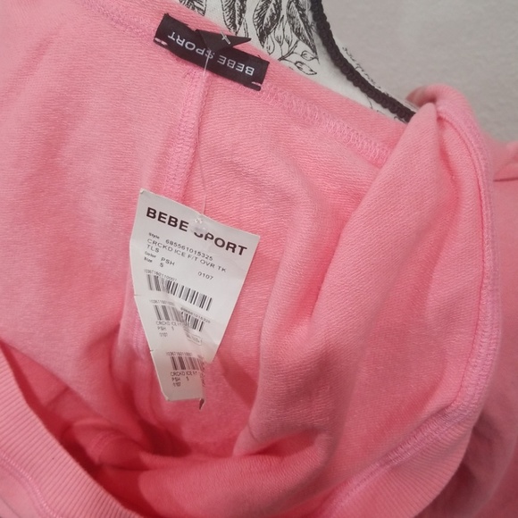 New Bebe 2pc coral pink hoodie &lounge pants  xs/s Y2K vintage 2000 - Picture 4 of 8